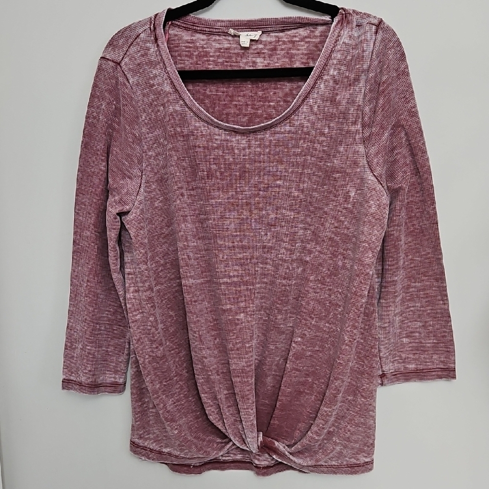 Jane and Delancey Women's Purple Pink Swag Front Casual Blouse Size L